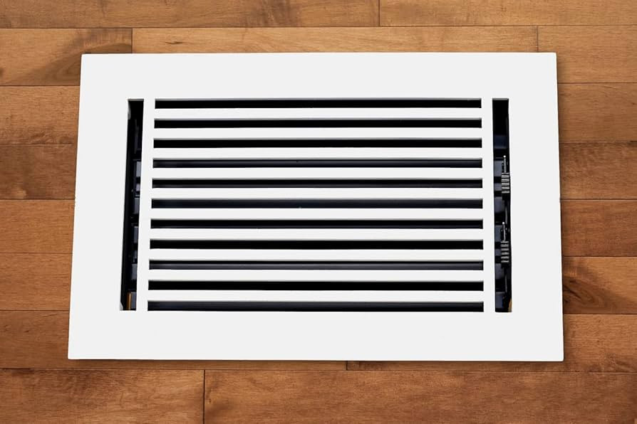 Madelyn Carter 4 x 10 Cast Aluminum Linear Bar Vent Cover with Damper - White (Overall: 5.25 x 11... | Amazon (US)