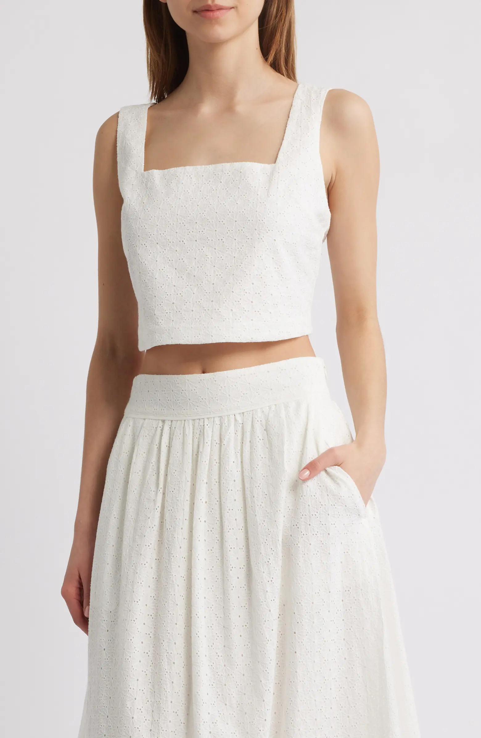 PAIGE Aelita Eyelet Crop Tank | Nordstromrack | Nordstrom Rack