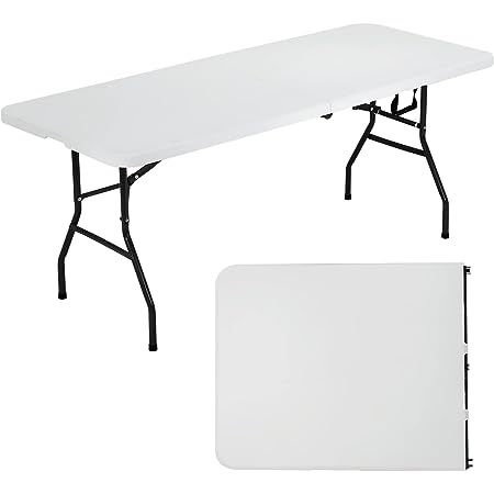 Amazon.com: Folding Tables, Plastic 6ft Folding Table,Half Portable Foldable Table for Parties, B... | Amazon (US)