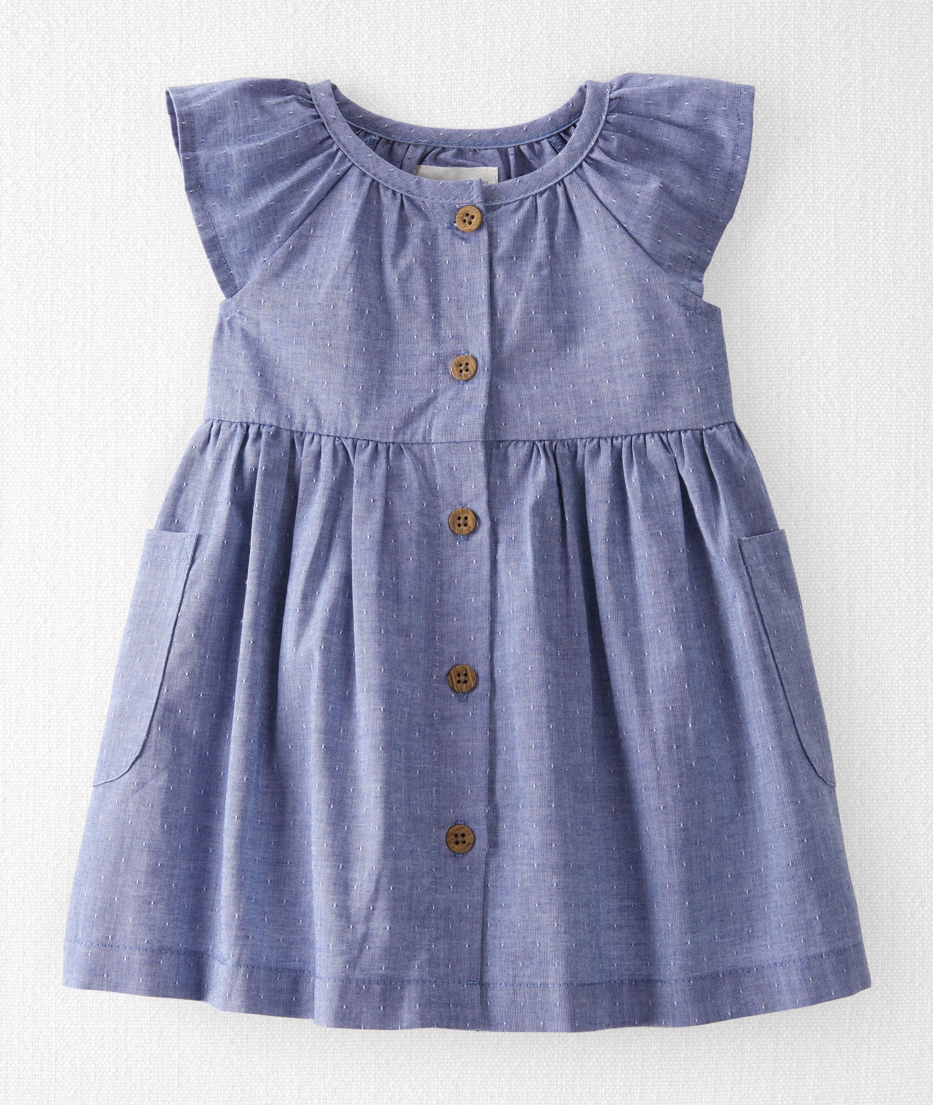 Organic Cotton Dobby Ruffle Dress | Carter's