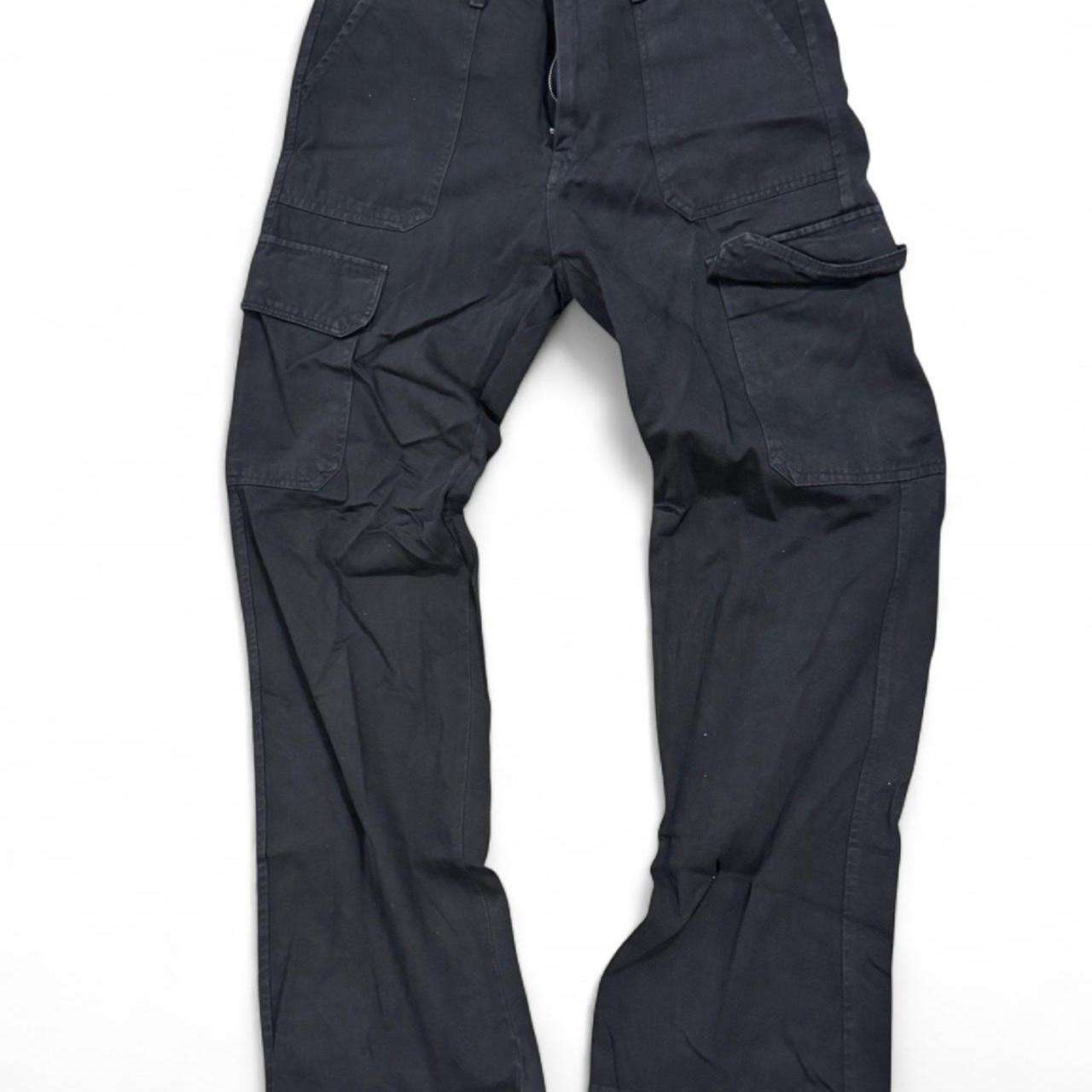 Zara Women's Cargo Pants - Black/Navy - 8 | Depop US