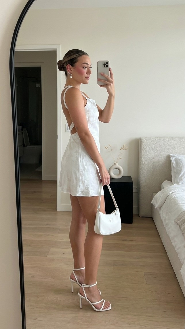White Open Back Mini Dress | Engagement Party & Bachelorette Outfit

This flirty open-back mini is made for your engagement party, bachelorette weekend, bridal shower, rehearsal dinner, honeymoon dinner, welcome party, and bridal vacation. 

 #LTKWedding