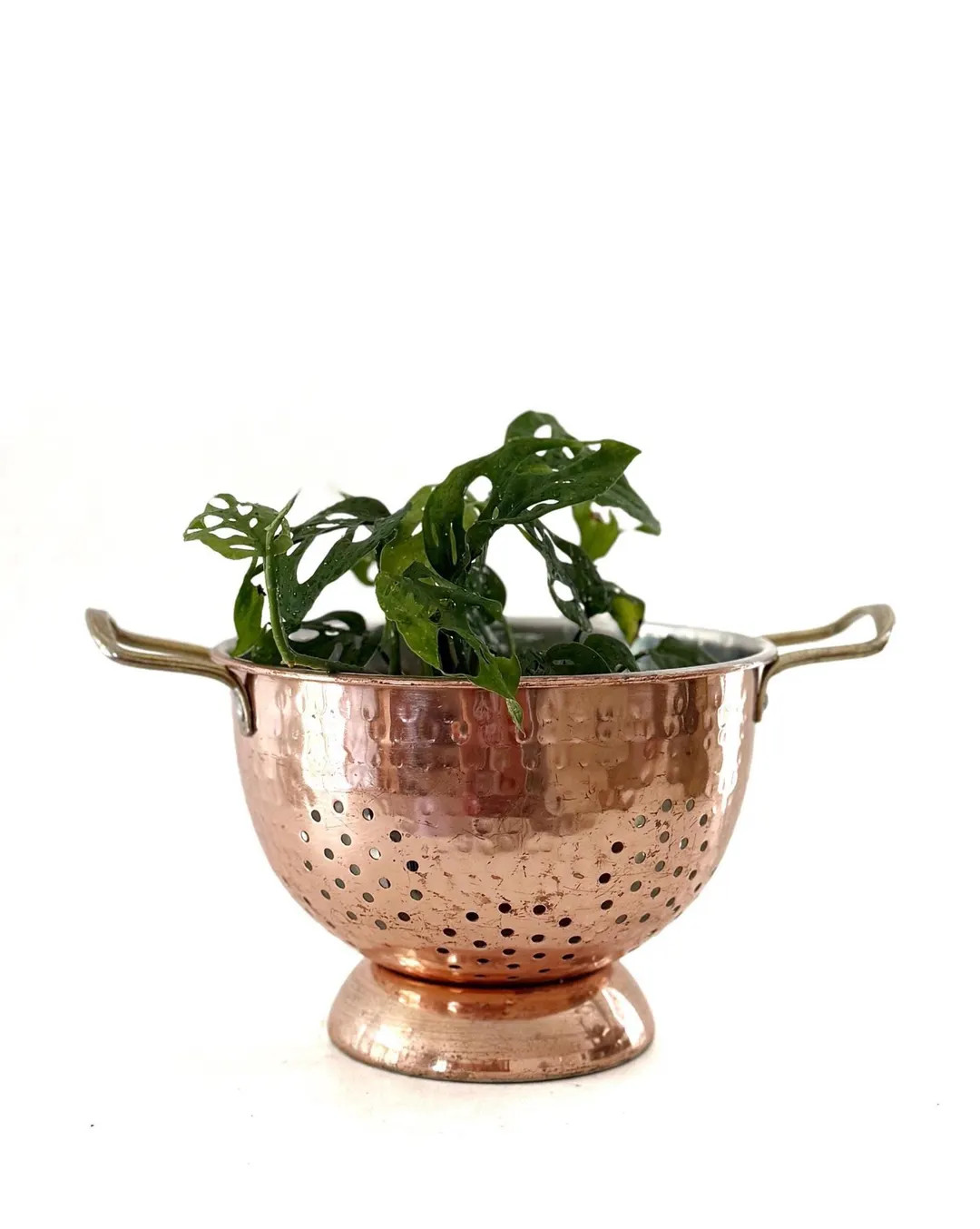 Hammered Metal Copper Colander / Farmhouse Storage Container - Etsy | Etsy (US)