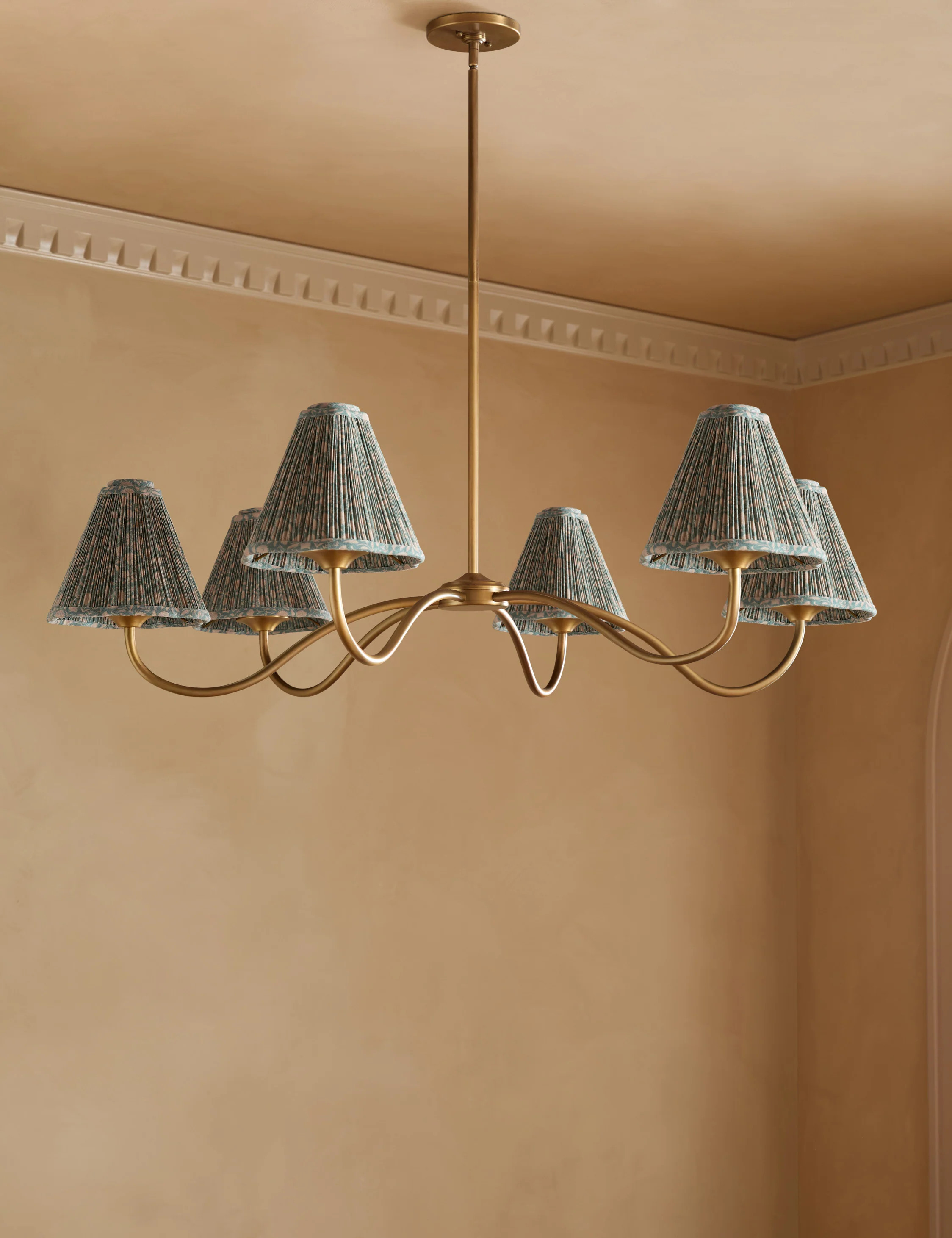 Jordan Chandelier, Fransen and Antique Brass, 32"Dia | Lulu and Georgia 