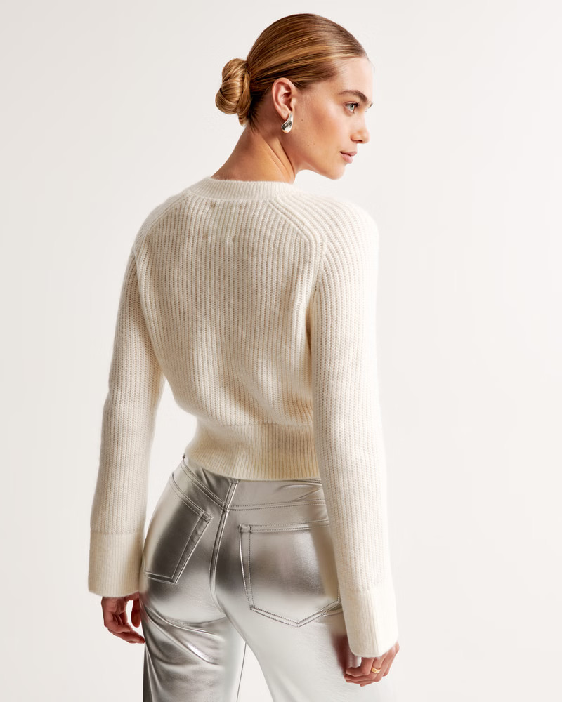 Crew Pearl Button Cardigan | Abercrombie & Fitch (US)