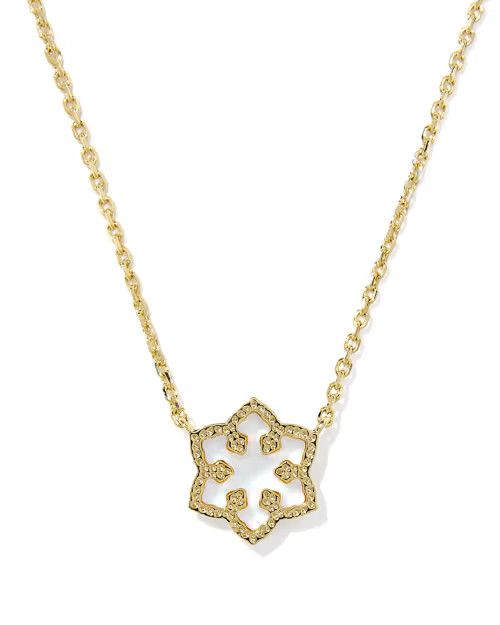 Snowflake Gold Short Pendant Necklace | Kendra Scott
