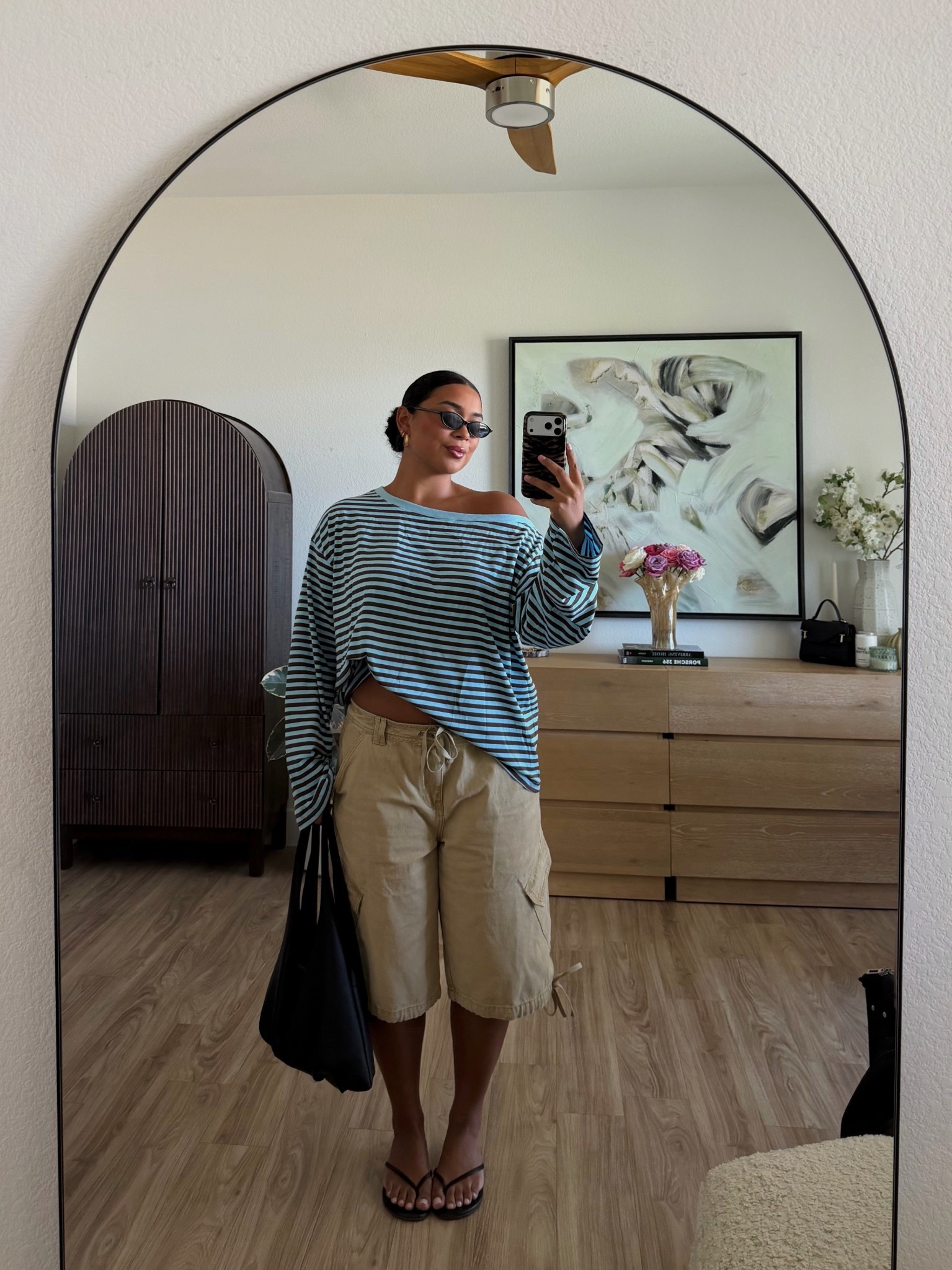 casual (& COMFY) spring outfit of the day🩵 so obsessed w/ these cargo jorts (so so comfy) runs a tiny bit big, if ur in between sizes size down a size, if not ur normal size will fit they have an adjustable tie waistband!! All from @princesspolly-us 

#LTKootd #LTKMidsize #LTKSeasonal