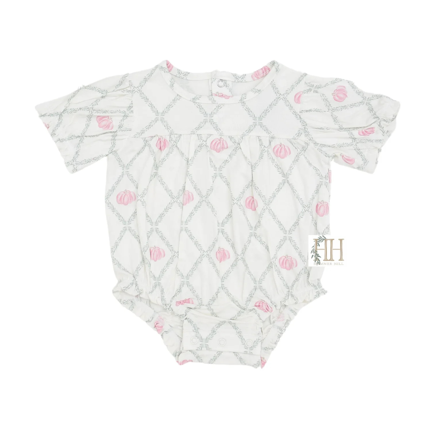Girls Pink Pumpkin Trellis Bamboo Bubble | Hamner Hill