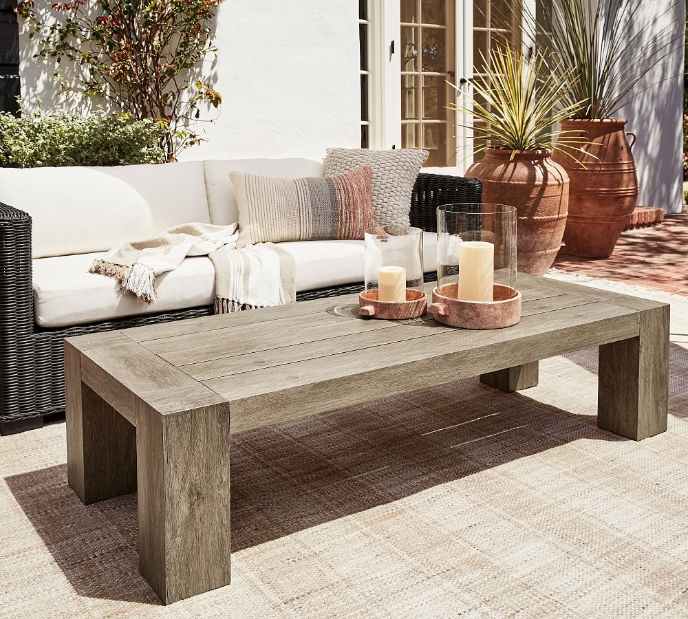 Palisades Rectangular Outdoor Coffee Table | Pottery Barn (US)