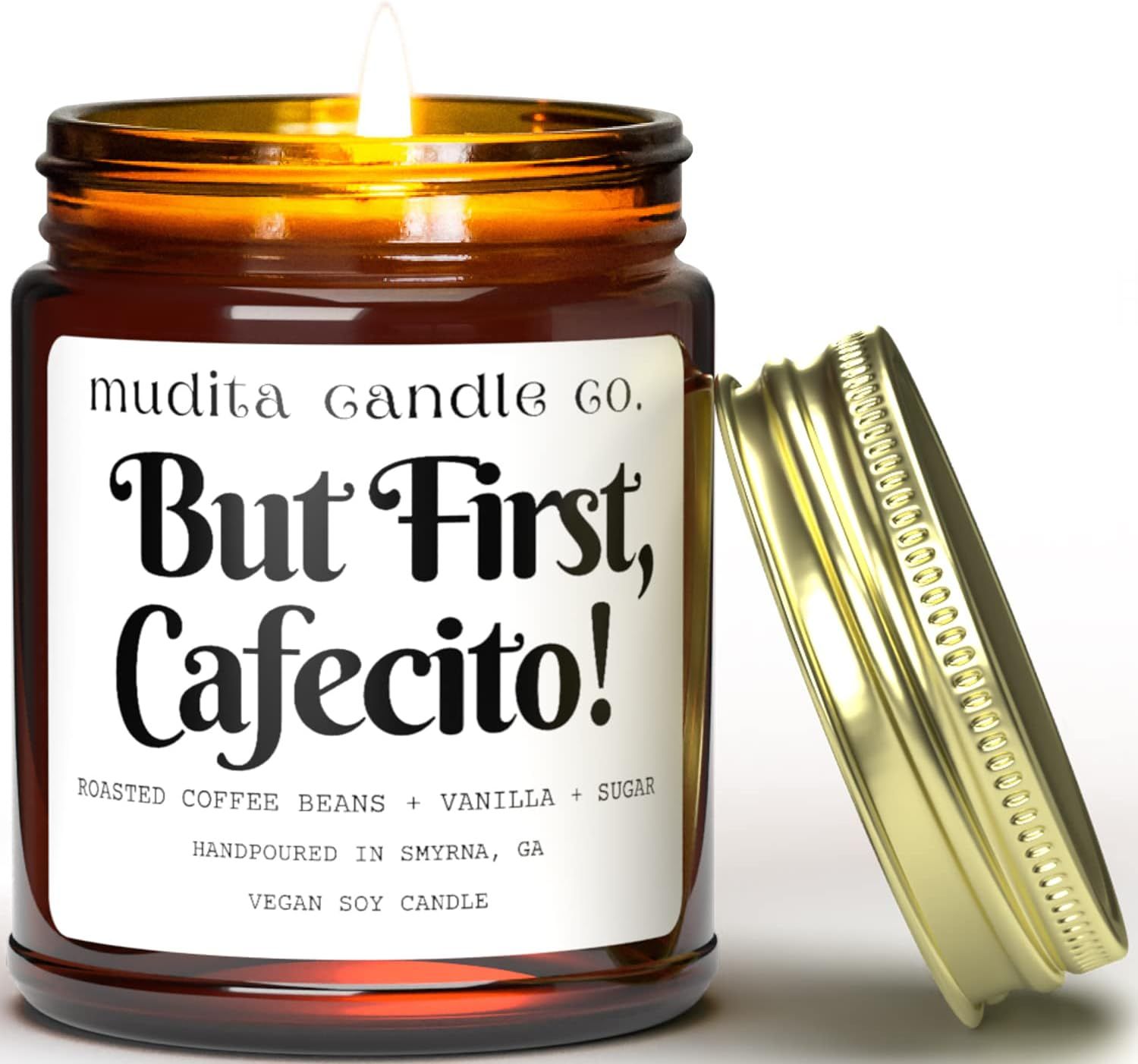 Vanilla & Coffee Scented Candle Aromatherapy - Vegan Soy Funny Candles for Home, Bathroom, & Offi... | Amazon (US)