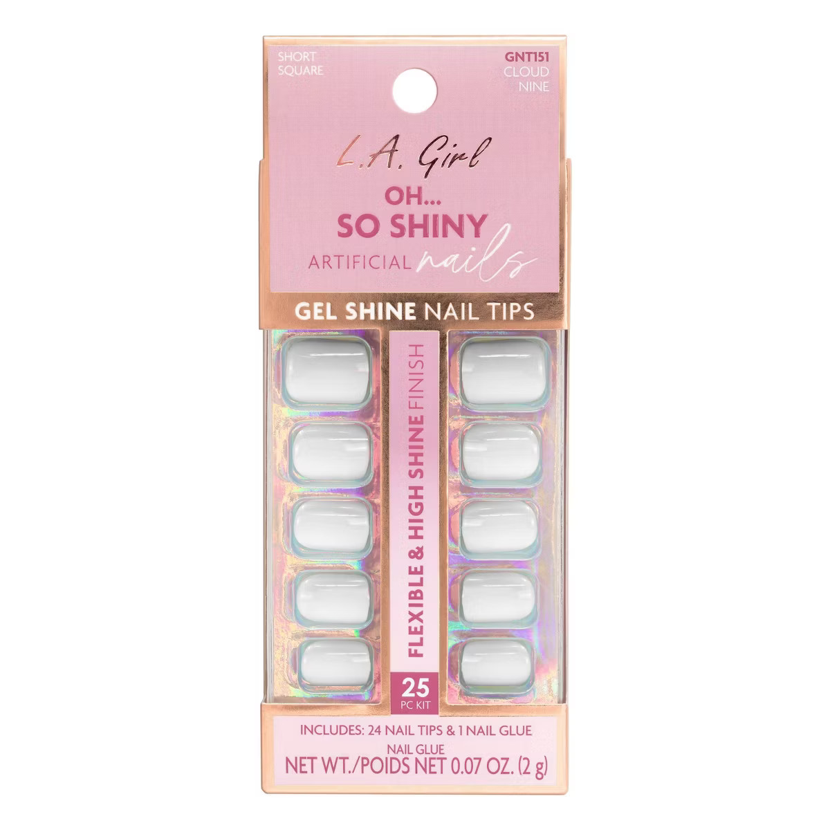 L.A. Girl Artificial Nail Tips- Oh So Shiny - 25ct | Target