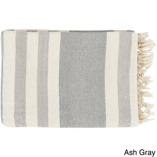 The Curated Nomad Wendy Cotton Striped Throw Blanket (Grey - Casual/Bohemian & Eclectic) | Bed Bath & Beyond