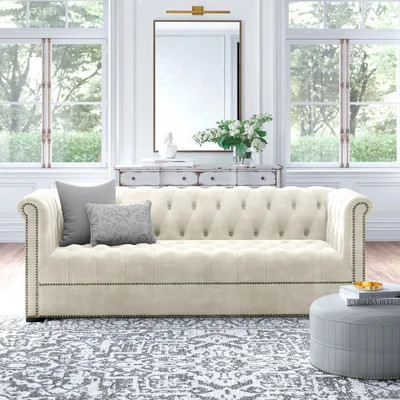 Heritage Upholstered Velvet Sofa | Wayfair North America
