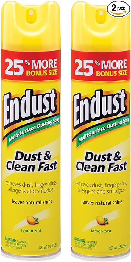 Endust Multi-Surface Dusting and Cleaning Spray, Lemon Zest, 12.5 Ounce (Pack of 2) | Amazon (US)