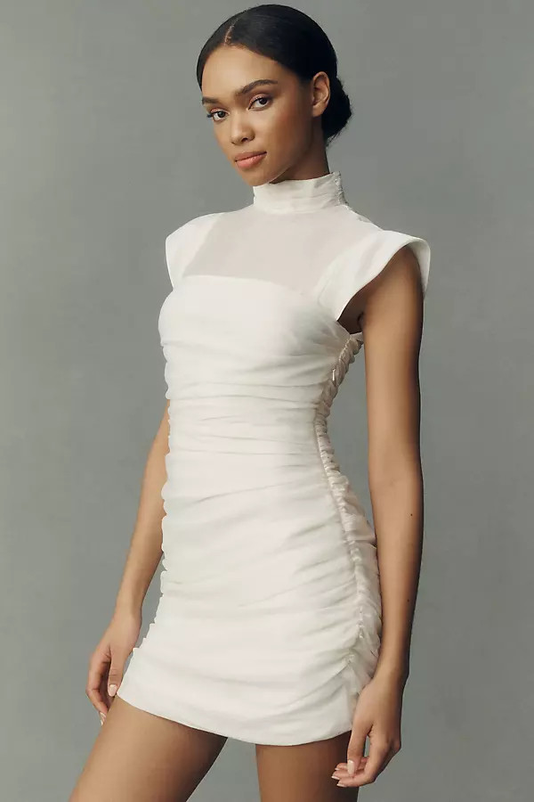 BHLDN Draped Lini Mini Dress | Anthropologie (US)