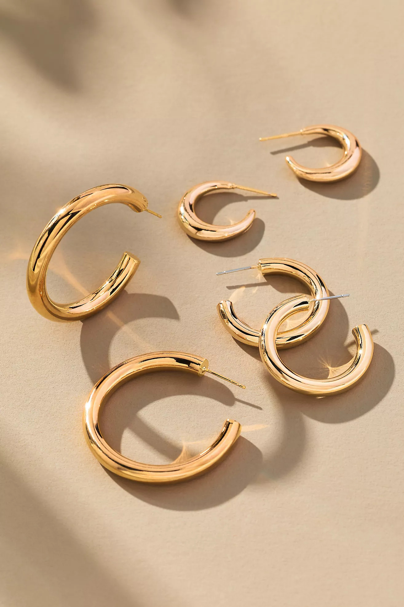 Classic Hoop Earrings, Set of 3 | Anthropologie (US)