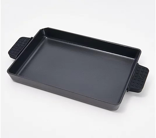 Geoffrey Zakarian 9"x13" Cast Iron Griddle Pan - QVC.com | QVC
