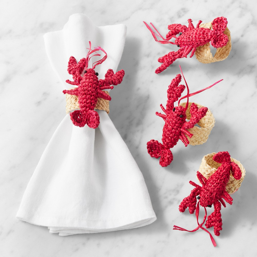 Figural Lobster Napkin Rings, Set of 4 | Williams-Sonoma