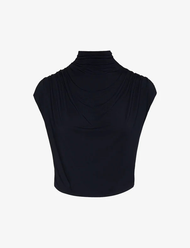 Butter Draped Mockneck Short Sleeve Crop Top | Commando®