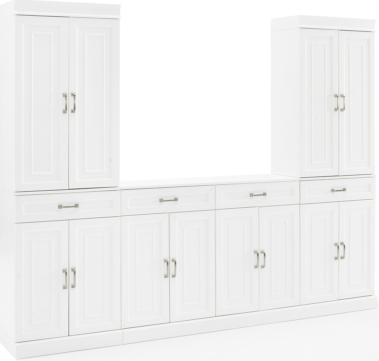 Stanton 3-Piece Sideboard and Pantry Set In White | 1stopbedrooms