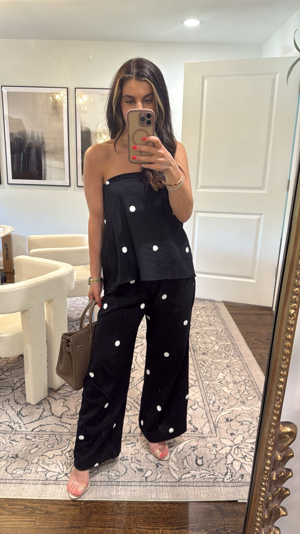 Loving this polka dot outfit set! Perfect for lounging or a night out. #amazonfinds #amazonfashion 

 #LTKootd