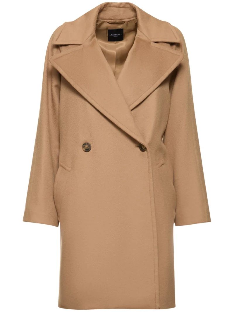 Novella wool drap belted midi coat | Luisaviaroma