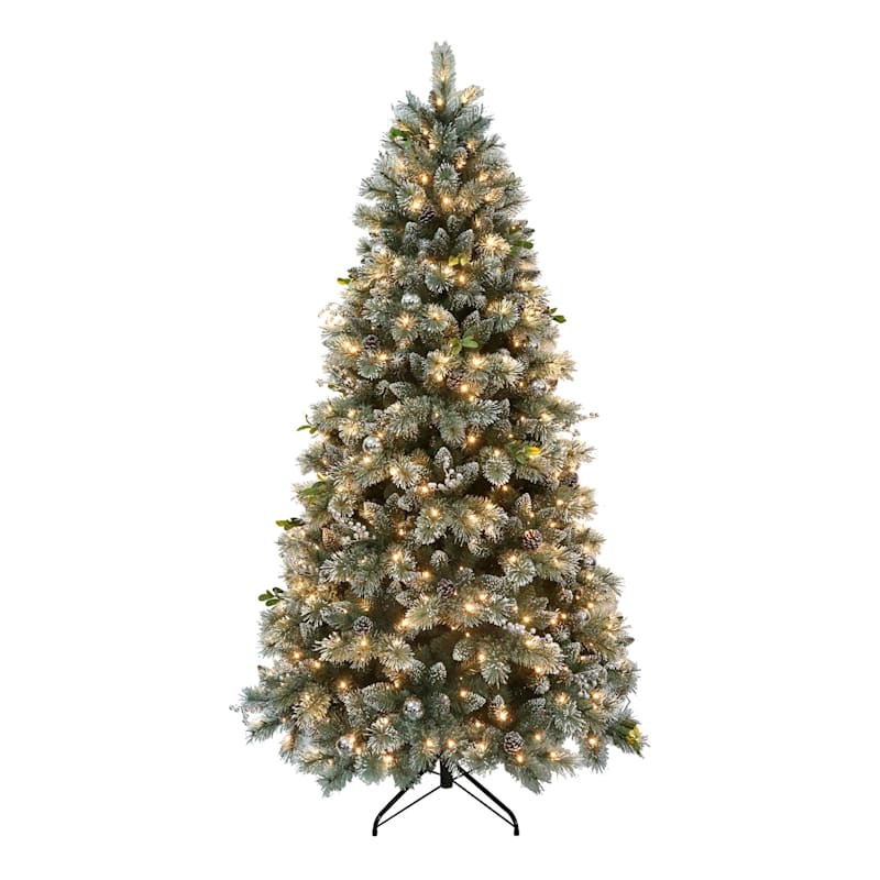 (B2) Pre-Lit LED Taylor Blue Pine Christmas Tree, 7.5' | At Home