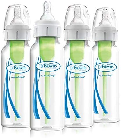 Dr. Brown’s Anti-Colic Options+ Narrow Baby Bottles, 0m+ Level 1 Nipple - Baby Bottle to Reduce... | Amazon (US)