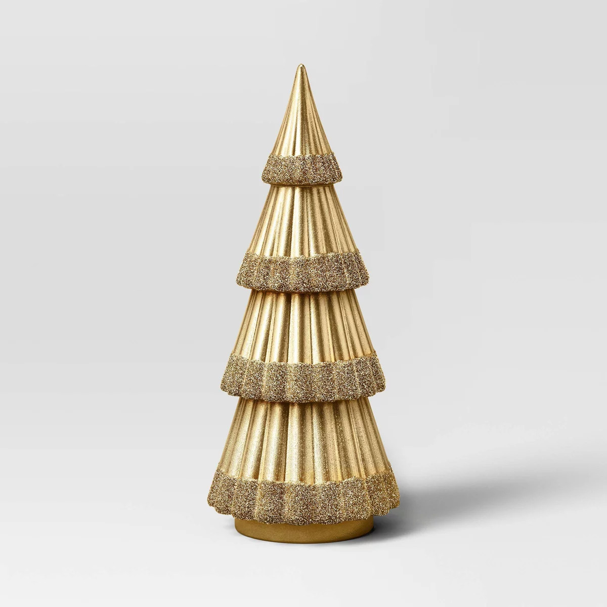 12" Christmas Gold Tree Foil and Glittered Trim - Wondershop™ | Target
