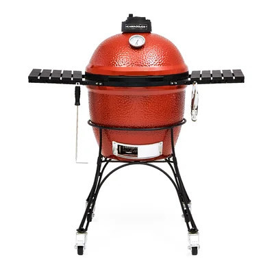 Kamado Joe ClassicJoe I 18-inch Charcoal Grill in Red | Perigold