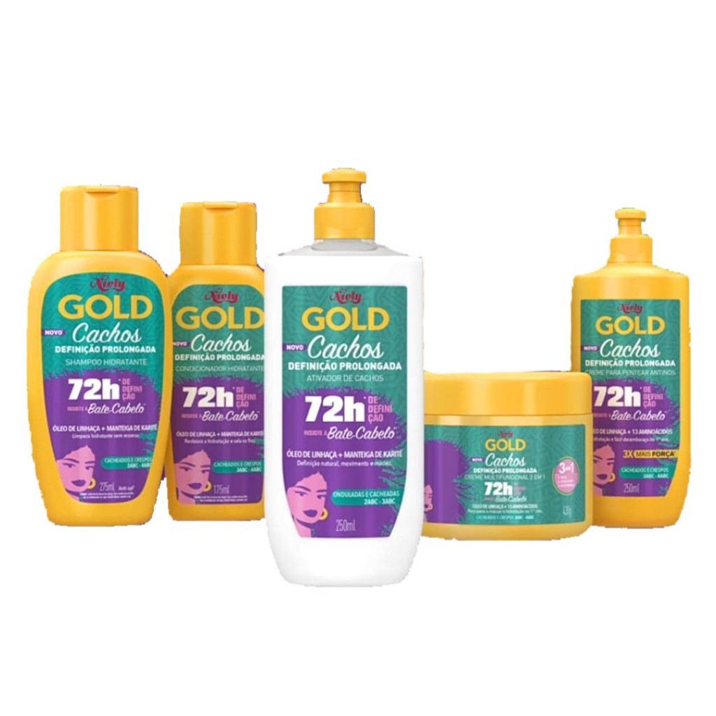 KIT NIELY GOLD CACHOS 5 PRODUTOS | Shopee (BR)