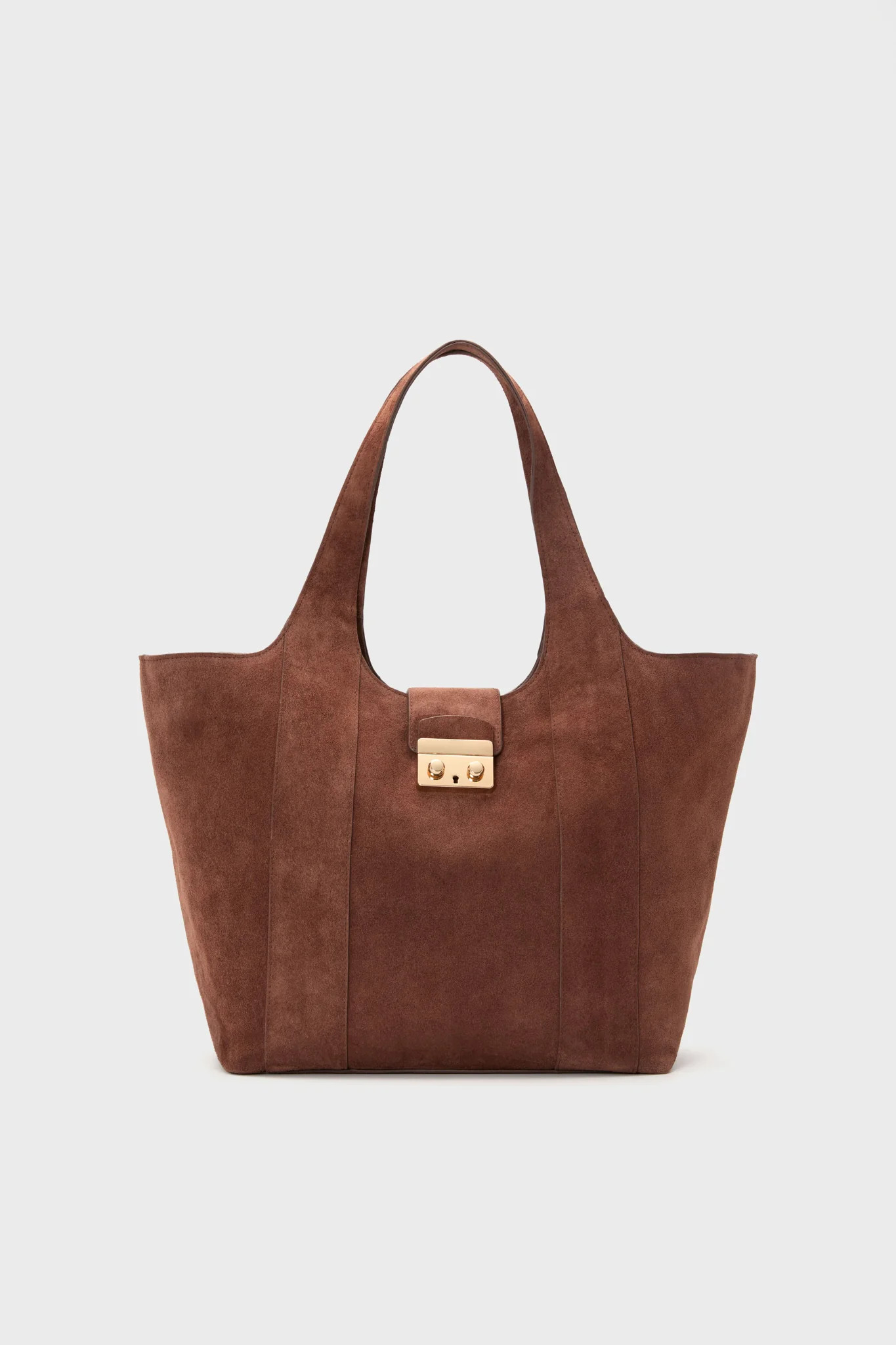 Brown Suede Large Market Tote | Tuckernuck (US)