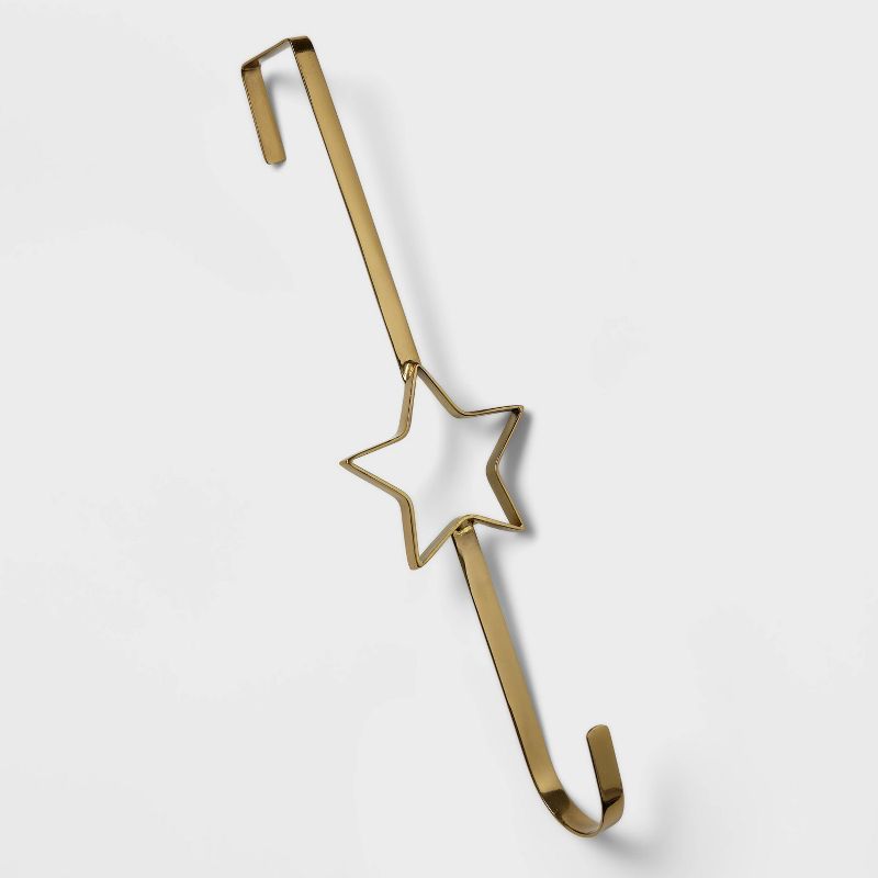 15" Metal Wreath Hanger with Star Champagne Gold - Wondershop™ | Target