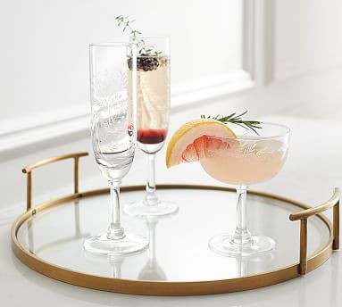 Bleecker Glass Bar Tray | Pottery Barn (US)