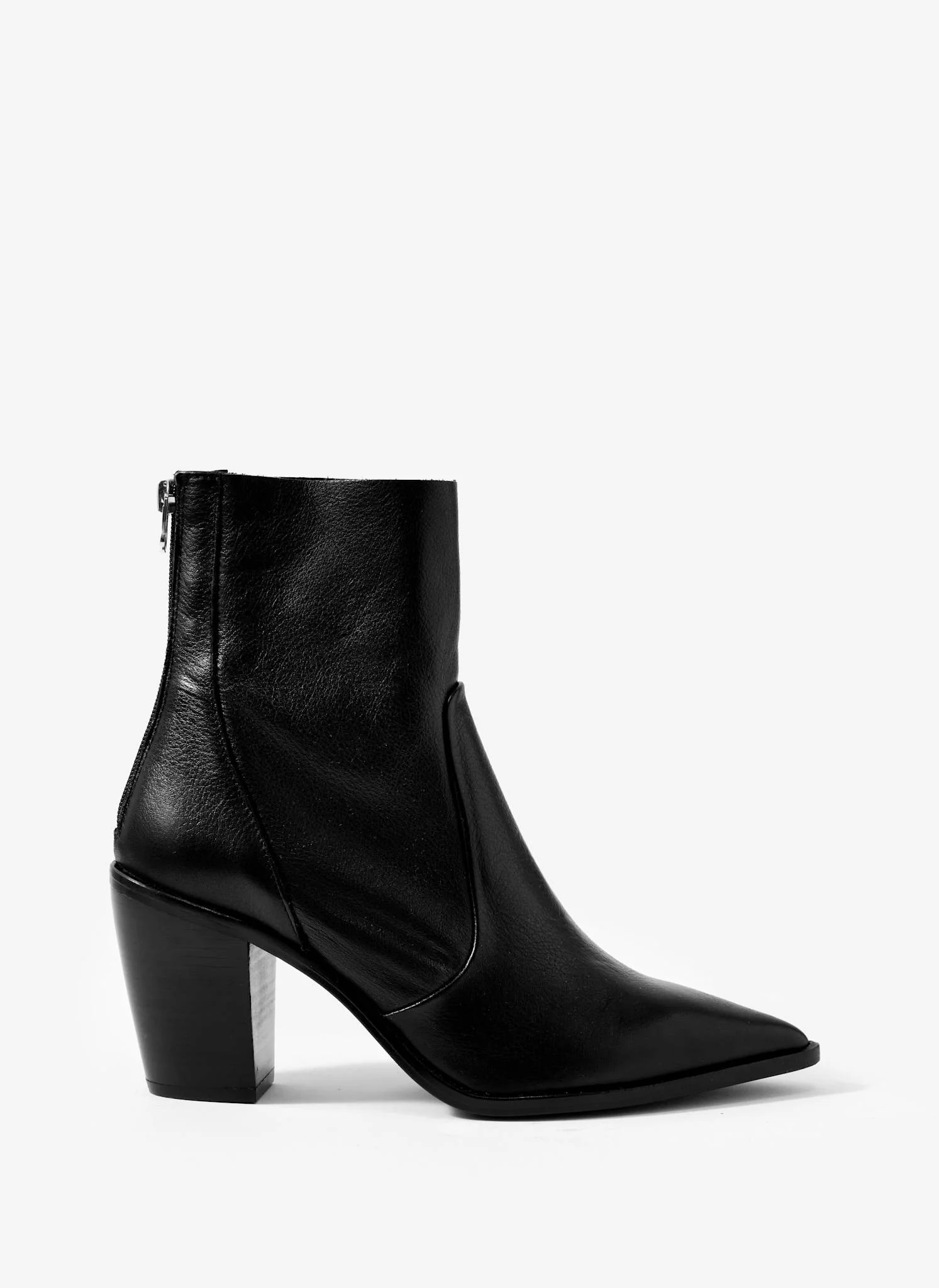 Amy Black Leather Ankle Boots | Mint Velvet