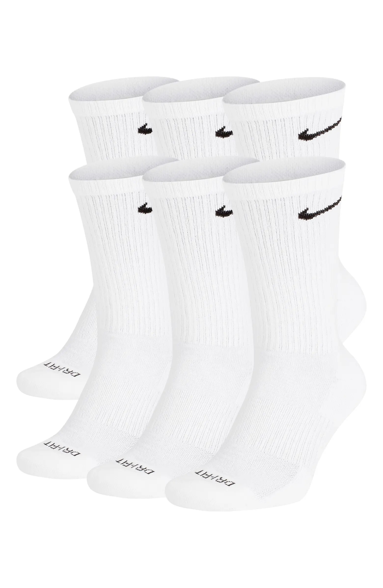 Assorted 6-Pack Everyday Plush Cushion Crew Training Socks | Nordstrom