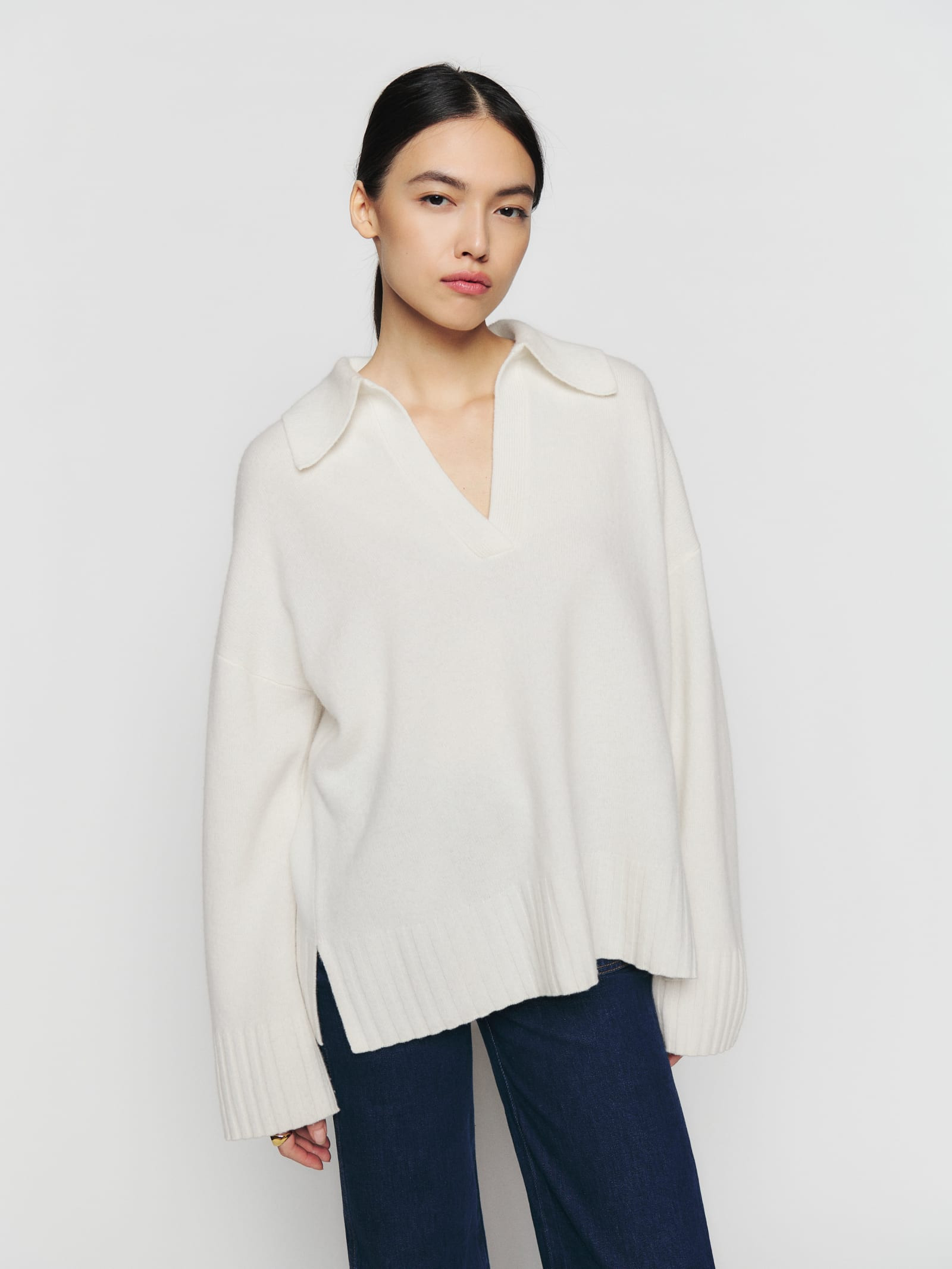 Otto Regenerative Wool Polo Sweater | Reformation (Global)