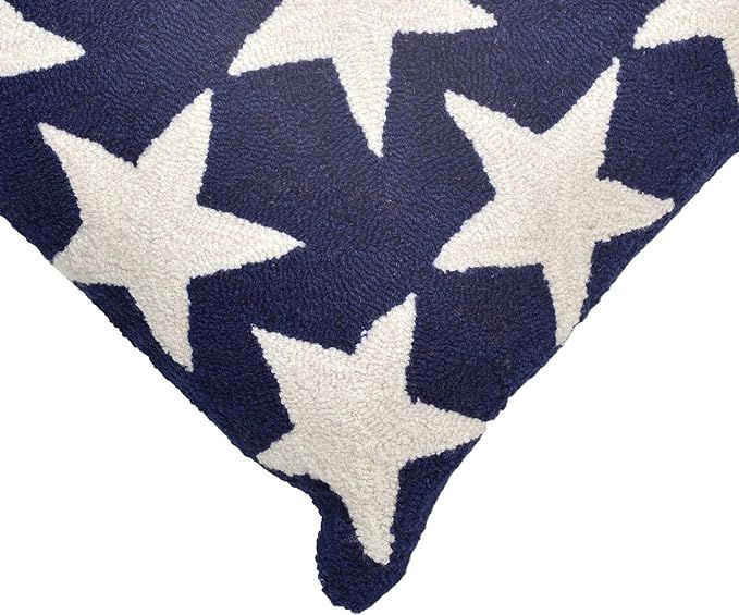 Liora Manne Frontporch Indoor/Outdoor Pillow, 18" Square, Stars Blue | Amazon (US)