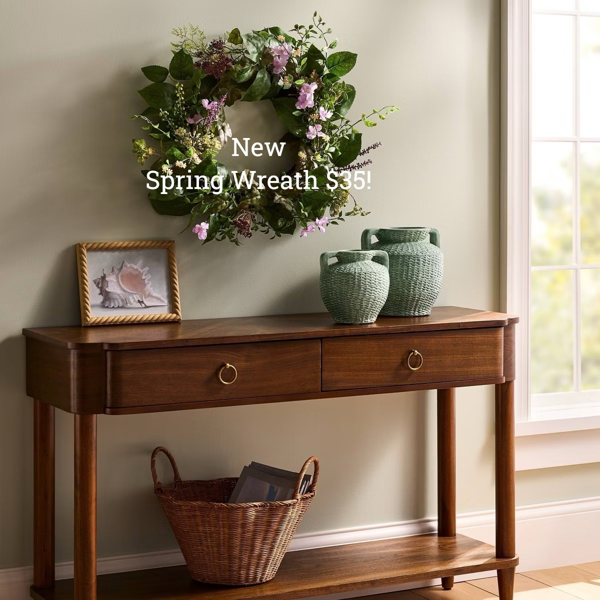 Pretty new spring wreath at Target! Shop some more styles and spring console table stying & home decor accessories 

#LTKdayinmylife #LTKHome