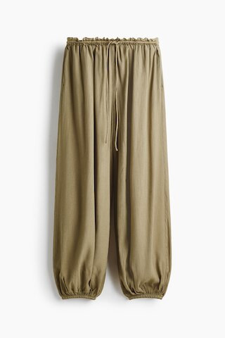H & M - Balloon Pants with Drawstring - Light Khaki Green | H&M (US + CA)