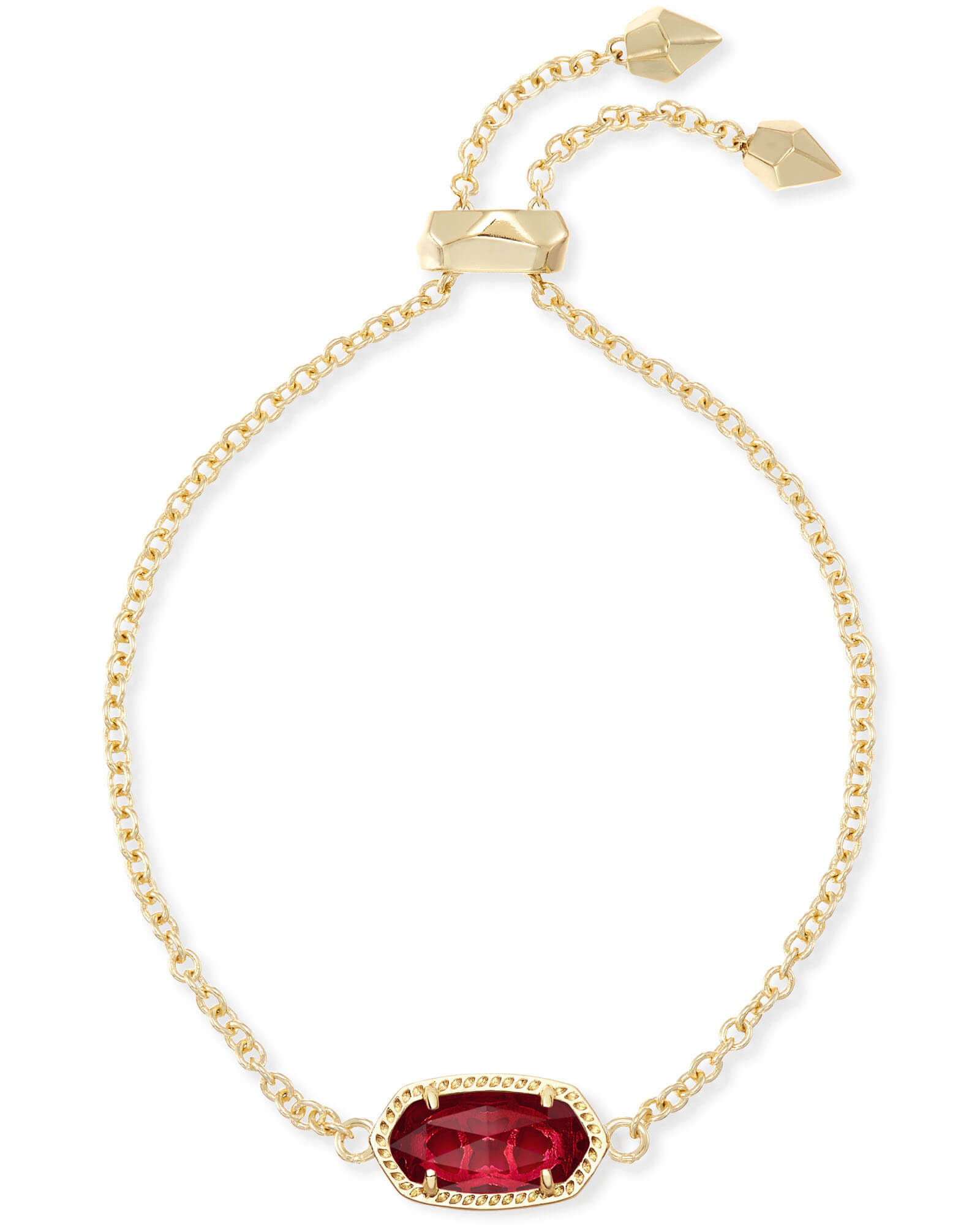 Kendra Scott Elaina Gold Adjustable Chain Bracelet in Berry Glass | Clear Glass | Kendra Scott