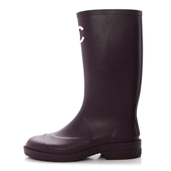 Caoutchouk CC High Boots 37 Dark Purple | FASHIONPHILE (US)