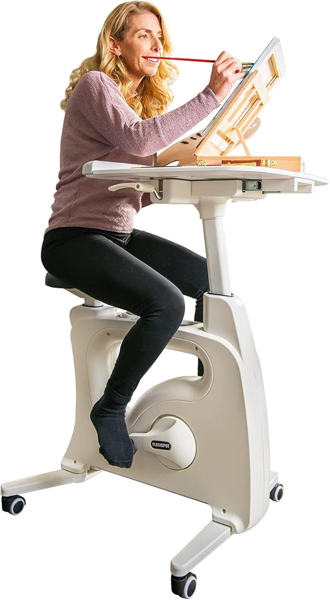 Famous TikTok Desk Bike Chair Sit2Go® FlexiSpot Home Workstation Stand up Folding Exercise Desk ... | Amazon (US)