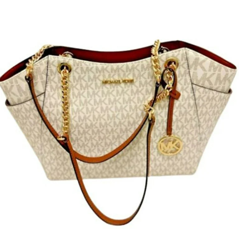 Michael Kors Jet Set Travel Large Logo Tote, Vanilla | Walmart (US)