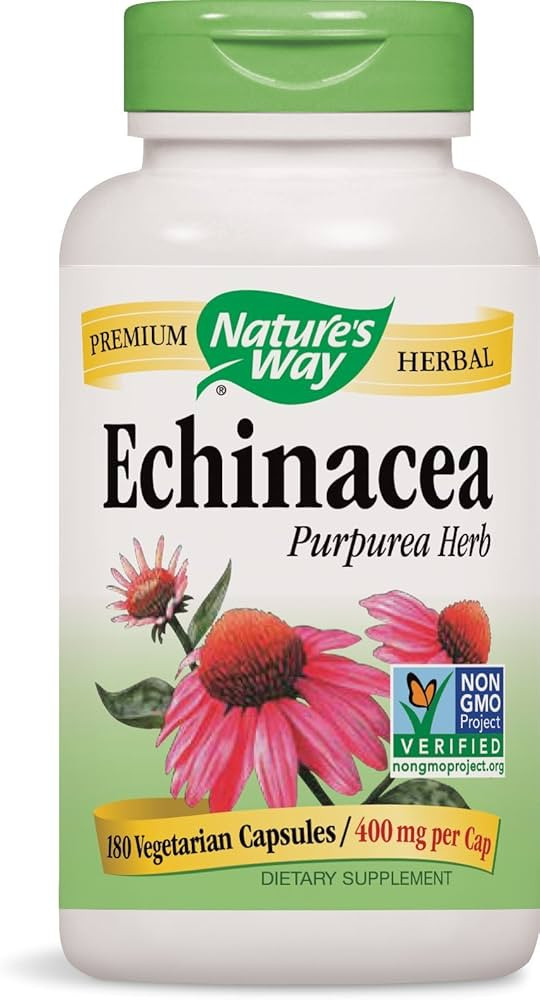 Nature's Way Echinacea Purpurea Herb, 1,200 mg per serving, 180 VCaps | Amazon (US)