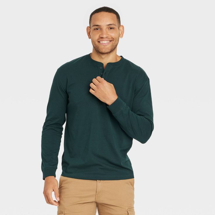 Men's Long Sleeve Henley T-Shirt - Goodfellow & Co™ | Target