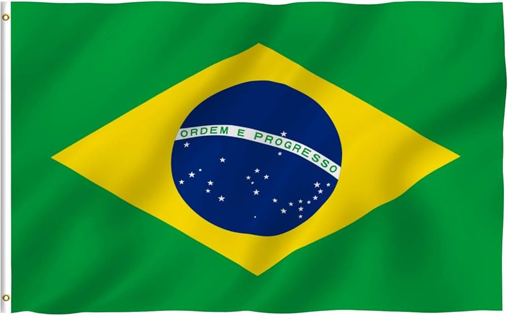 Anley Fly Breeze 3x5 Foot Brazil Flag - Vivid Color and Fade proof - Canvas Header and Double Sti... | Amazon (US)