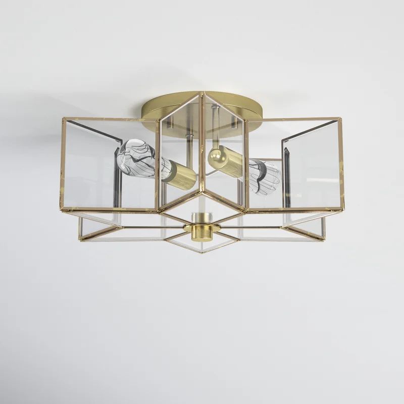 Putnam Glass Semi Flush Mount | Wayfair North America