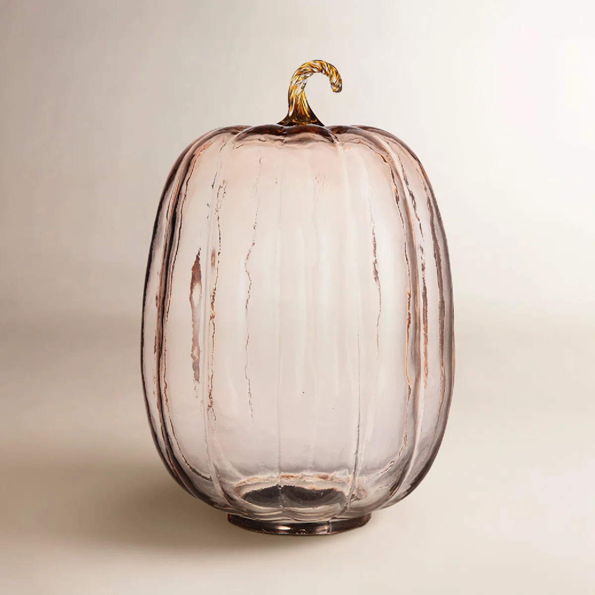 D8.5x13" Orange Glass Pumpkin | Wayfair North America