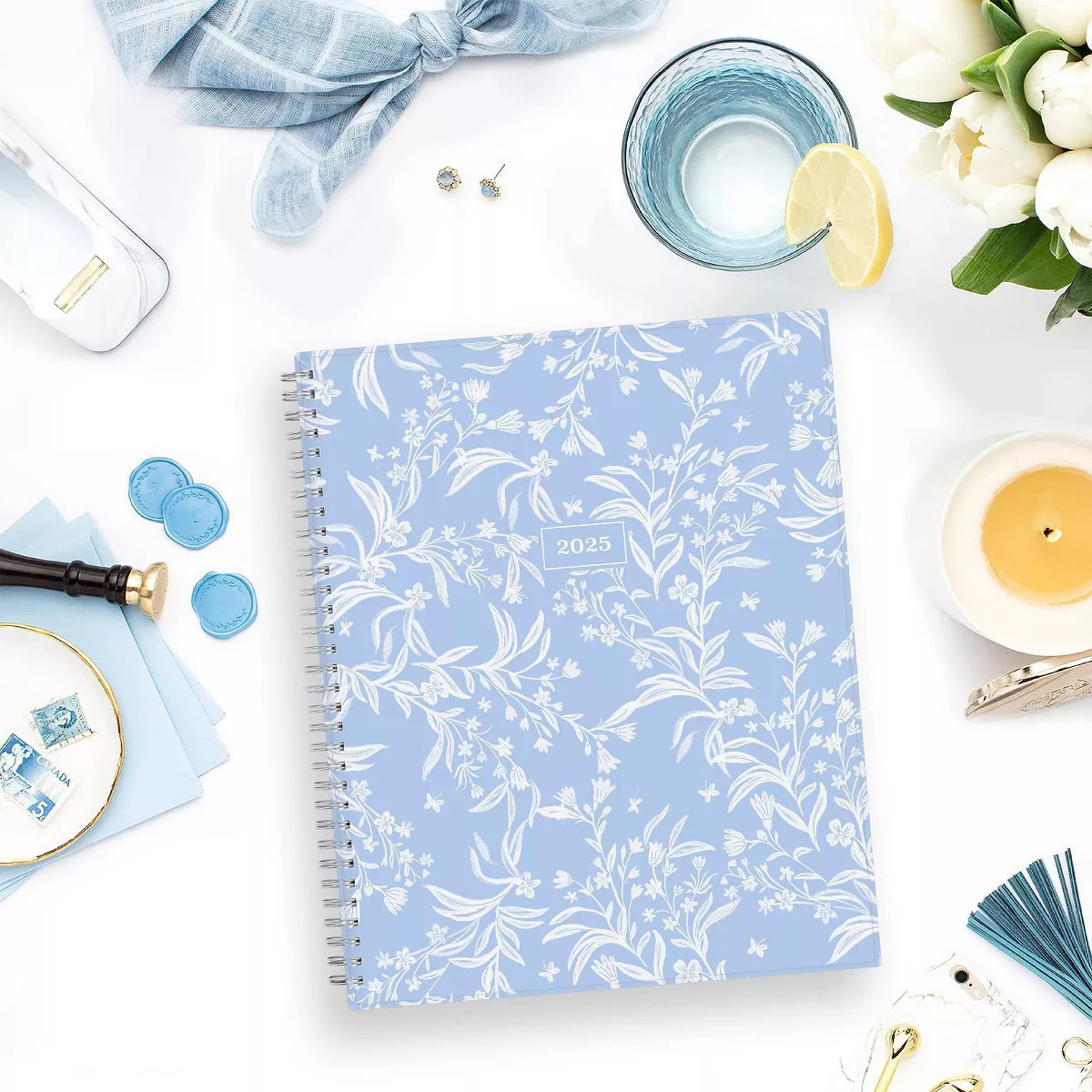 BlueSky 2025 Weekly/Monthly Planner 11.18"x9.37" Wirebound Amberile | Target